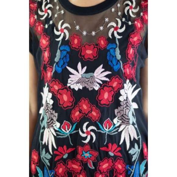 Johnny Was BIYA Black Teesha Tunic Dress NEW Med - Picture 3 of 6